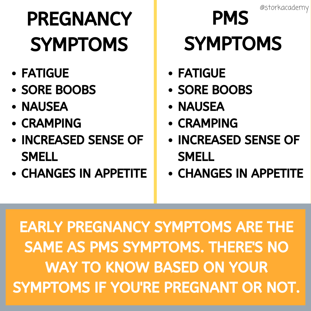 Pregnancy Symptoms Vs PMS Symptoms What s The Difference Storkacademy