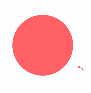 Sperm are tiny in comparison to an egg